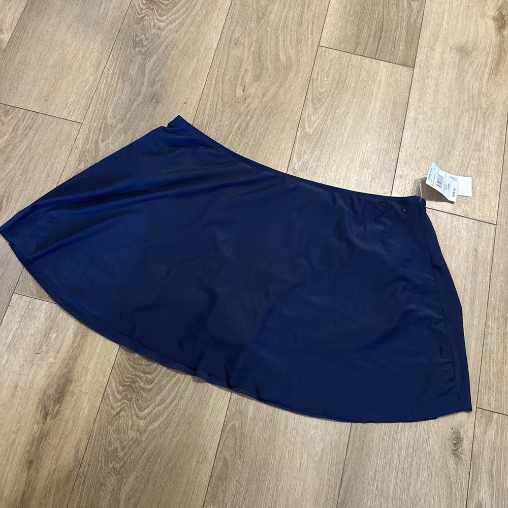 Del Raya Swimwear Women's Plus Size 22W Navy Blue Swim Skirt NEW‎